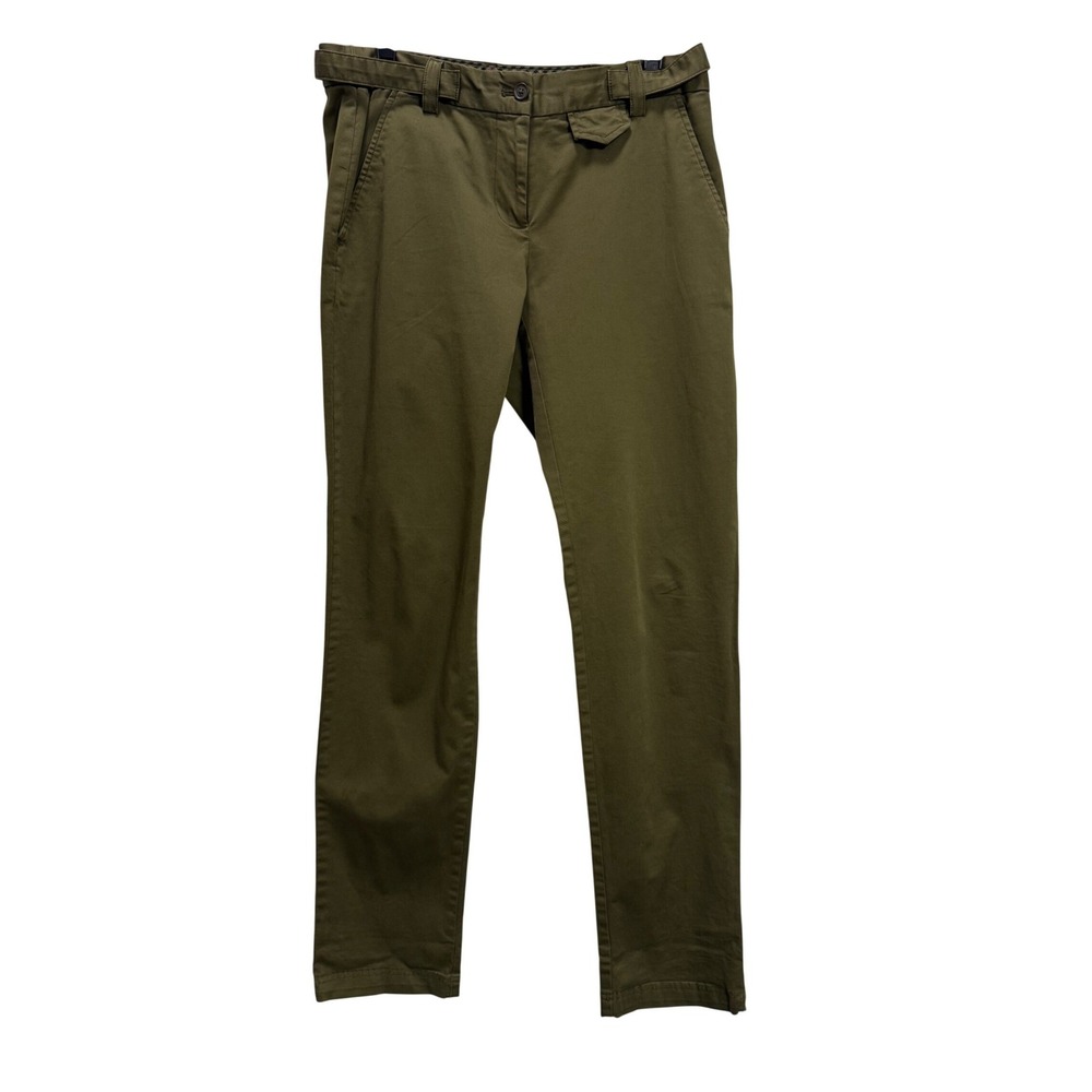 Brooks Brothers Red Fleece Pants SZ 2 Olive Green EUC Chino Straight Leg Classic